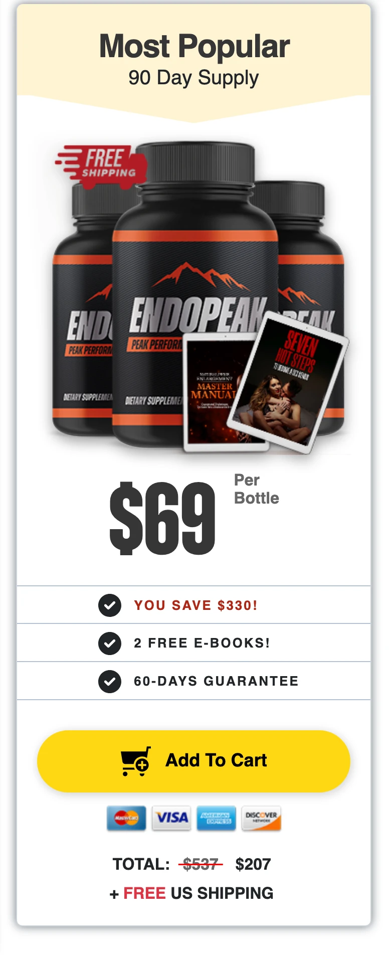 EndoPeak 3 bottles