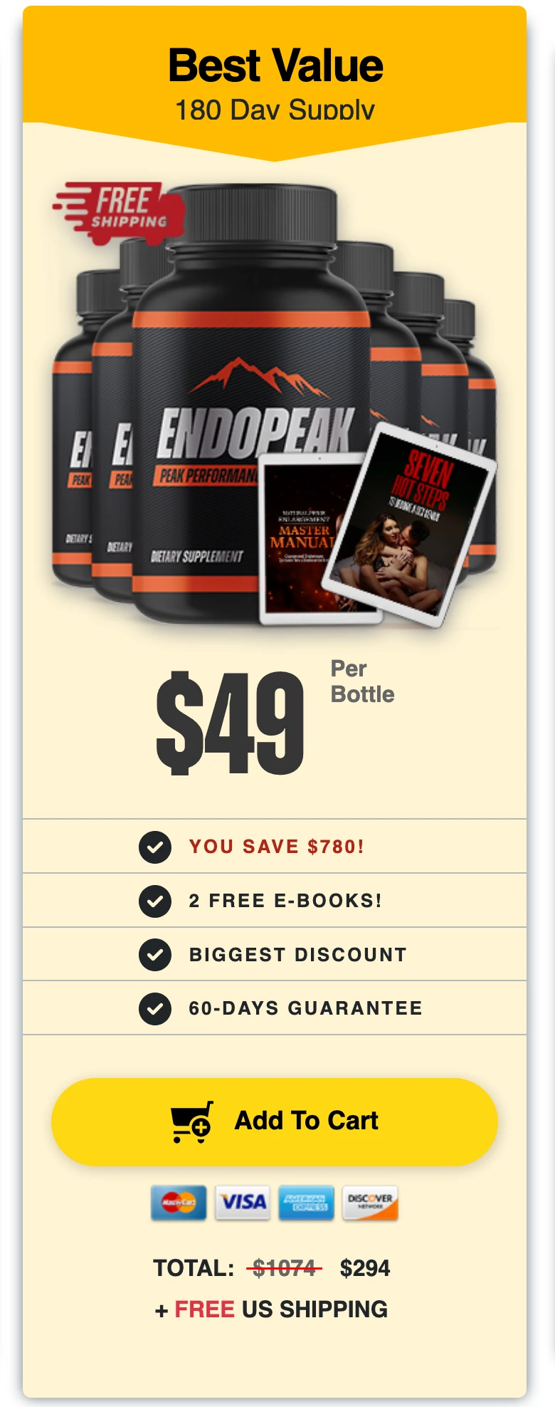 EndoPeak 6 bottles