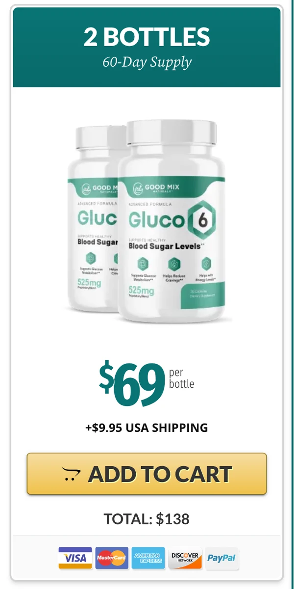Gluco6 2 bottles