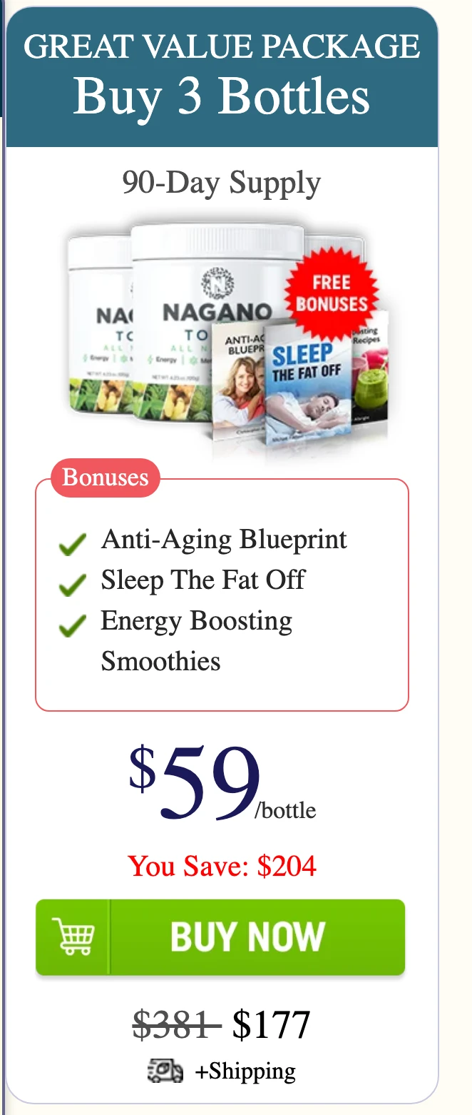 Nagano Lean Body Tonic 3 bottles