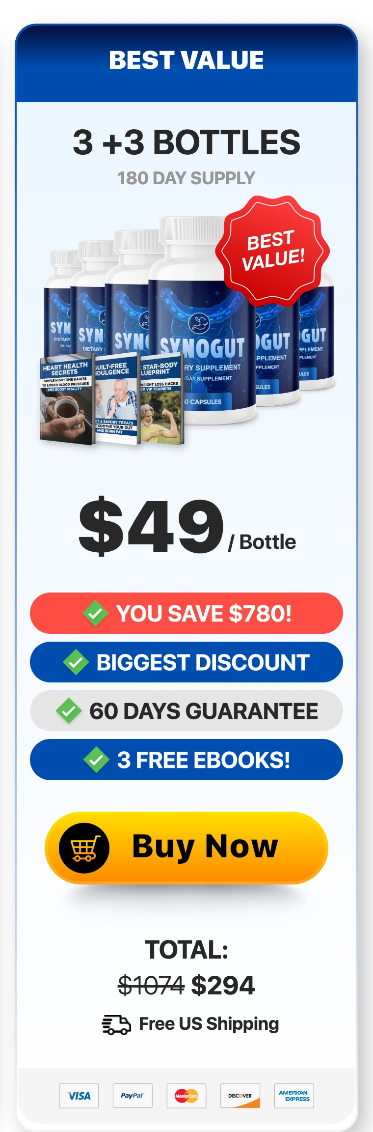 SynoGut 6 bottles